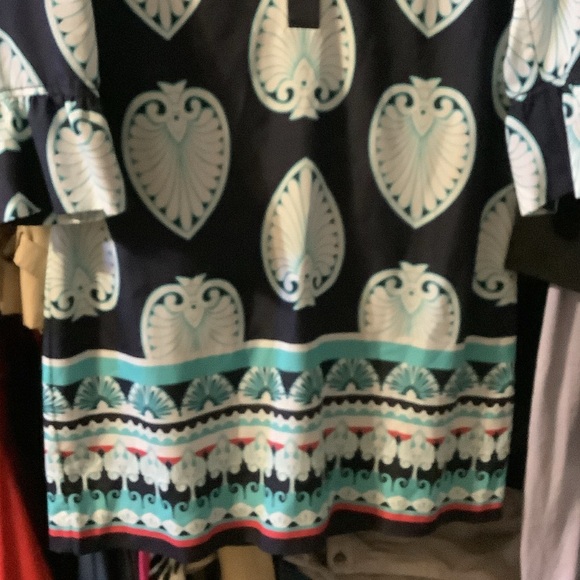 Crown & Ivy Navy and Light Blue‎ Midi Dress - Picture 4 of 9